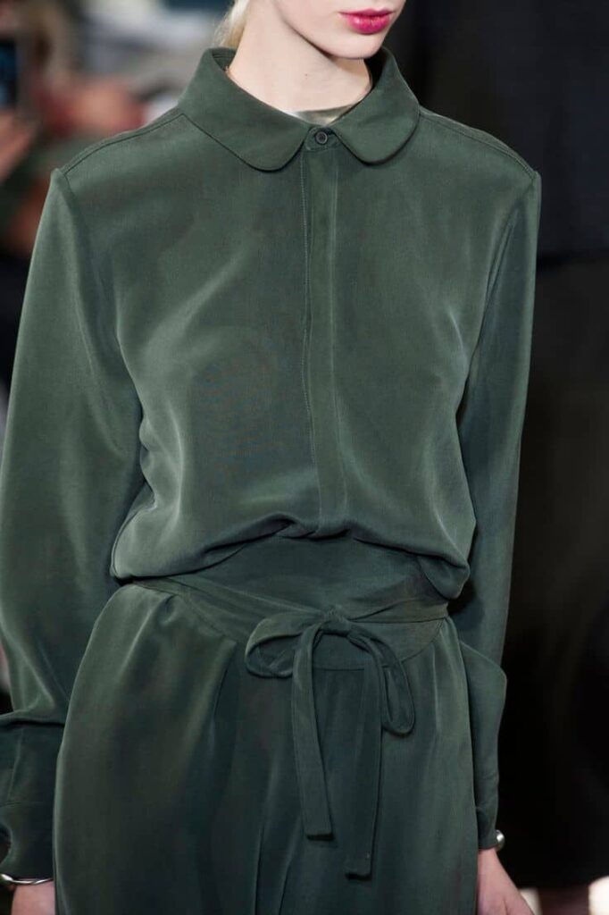 Green Silk Shirt: Effortless Sophistication on the Runway