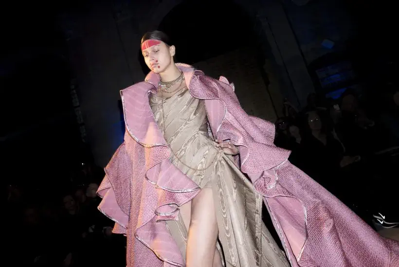 Pink Couture Runway Dress: Romantic Vision in Fashion