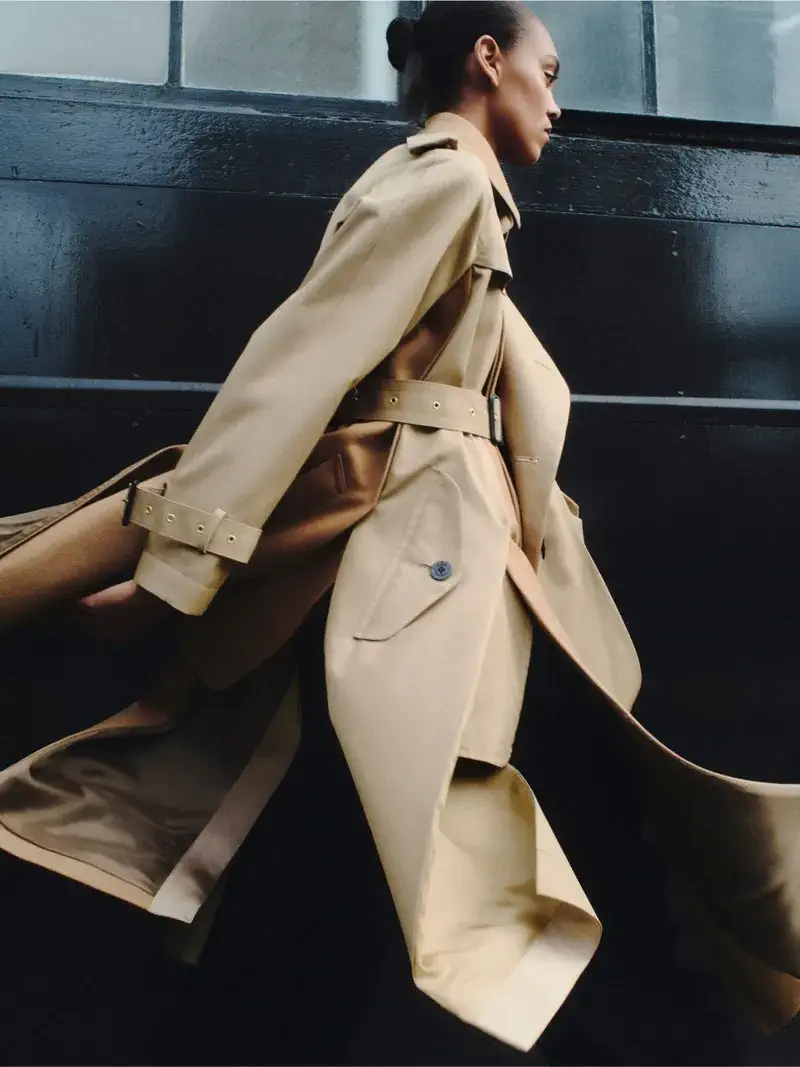 Runway Ready: Timeless Beige Trench Coat